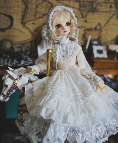 40cm/MSD/Girl】ホワイトロリータ【ドレス】（MSD）｜DOLK（ドルク）