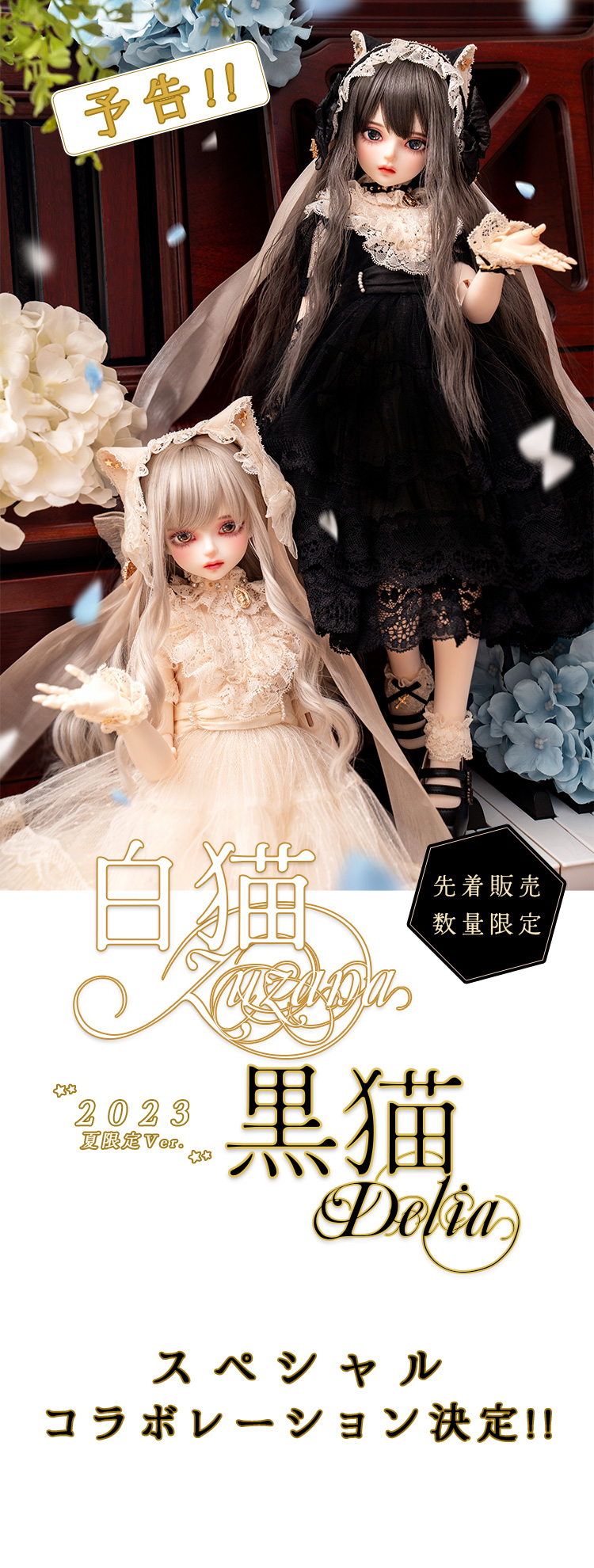 DOLK×Melody.C×MYOU DOLL | 黒猫Deliaと白猫Zuzana 予告 特設 - DOLK