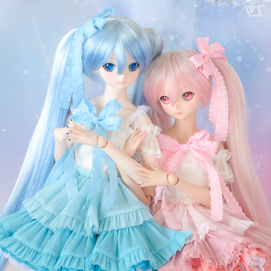 リボンクリップ（ダブル/水色） | ボークス公式 ドルフィーオンライン