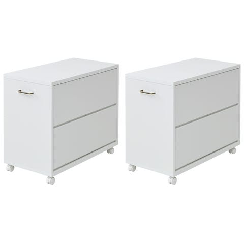 dショッピング |チェスト 深型2段 2個組 収納ラック キャスター付き 幅