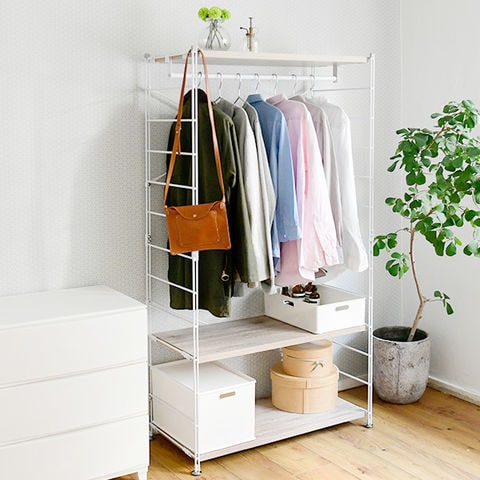 dショッピング |ハンガーラック 棚付き 幅85.5 奥行き41.5 高さ162 cm