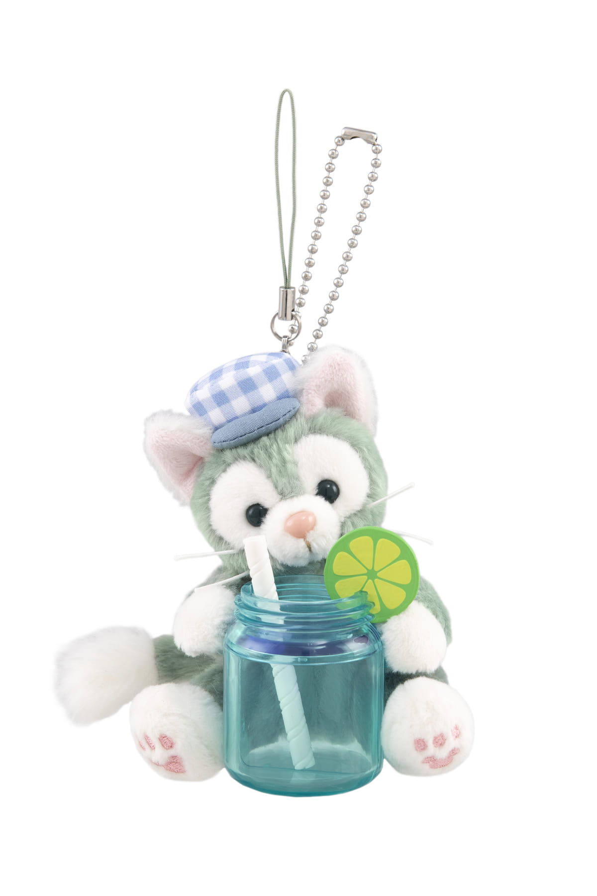 ジュースを抱えたぬいぐるみストラップ！東京ディズニーシー
