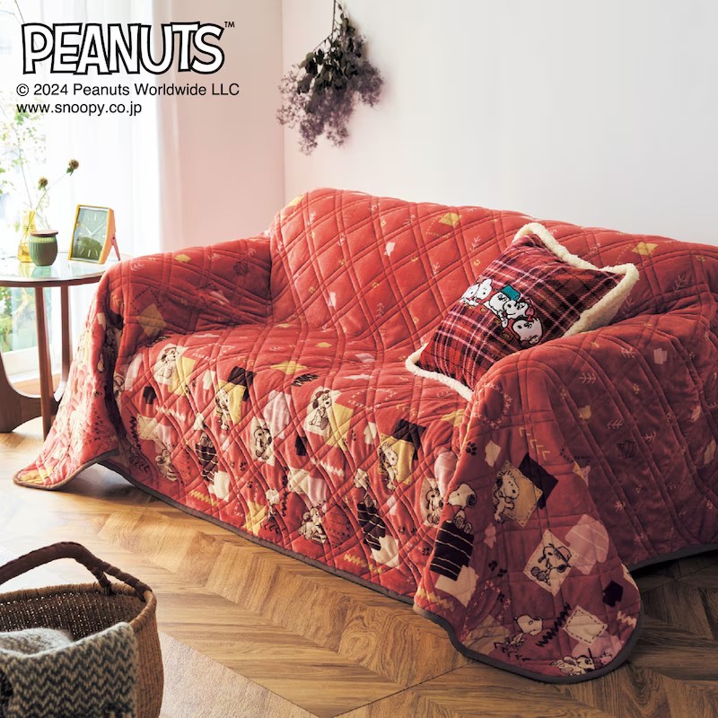 中わた入りであたたかい！ベルメゾン「スヌーピー」マイクロファイバー