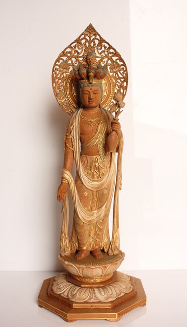 松久宗琳 仏教美術十一面観音立像 S2801｜骨董店 のびる 古美術 骨董