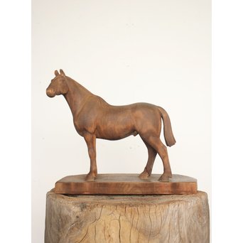 五郎刻 木彫【馬】 X189｜骨董店 のびる 古美術 骨董 和風建具 蔵戸