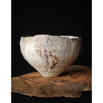 二代 加藤春鼎 志野大鉢 共箱 P256｜骨董店 のびる 古美術 骨董 和風