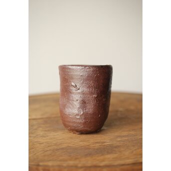 陶芸家國吉清尚焼締ぐい呑酒器酒杯盃沖縄陶芸共箱