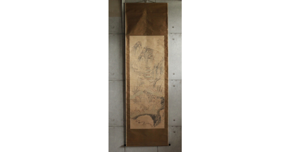 風外本高 禅画 五百羅漢図 紙本掛軸 Z562｜骨董店 のびる 古美術 骨董