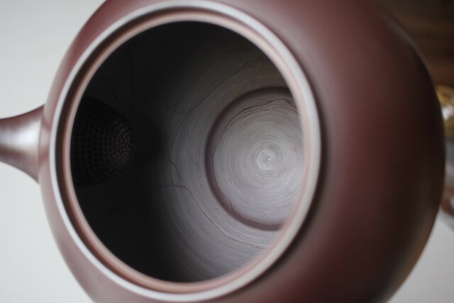 山本広巳 萬古焼 大急須 共箱 P568｜骨董店 のびる 古美術 骨董 和風