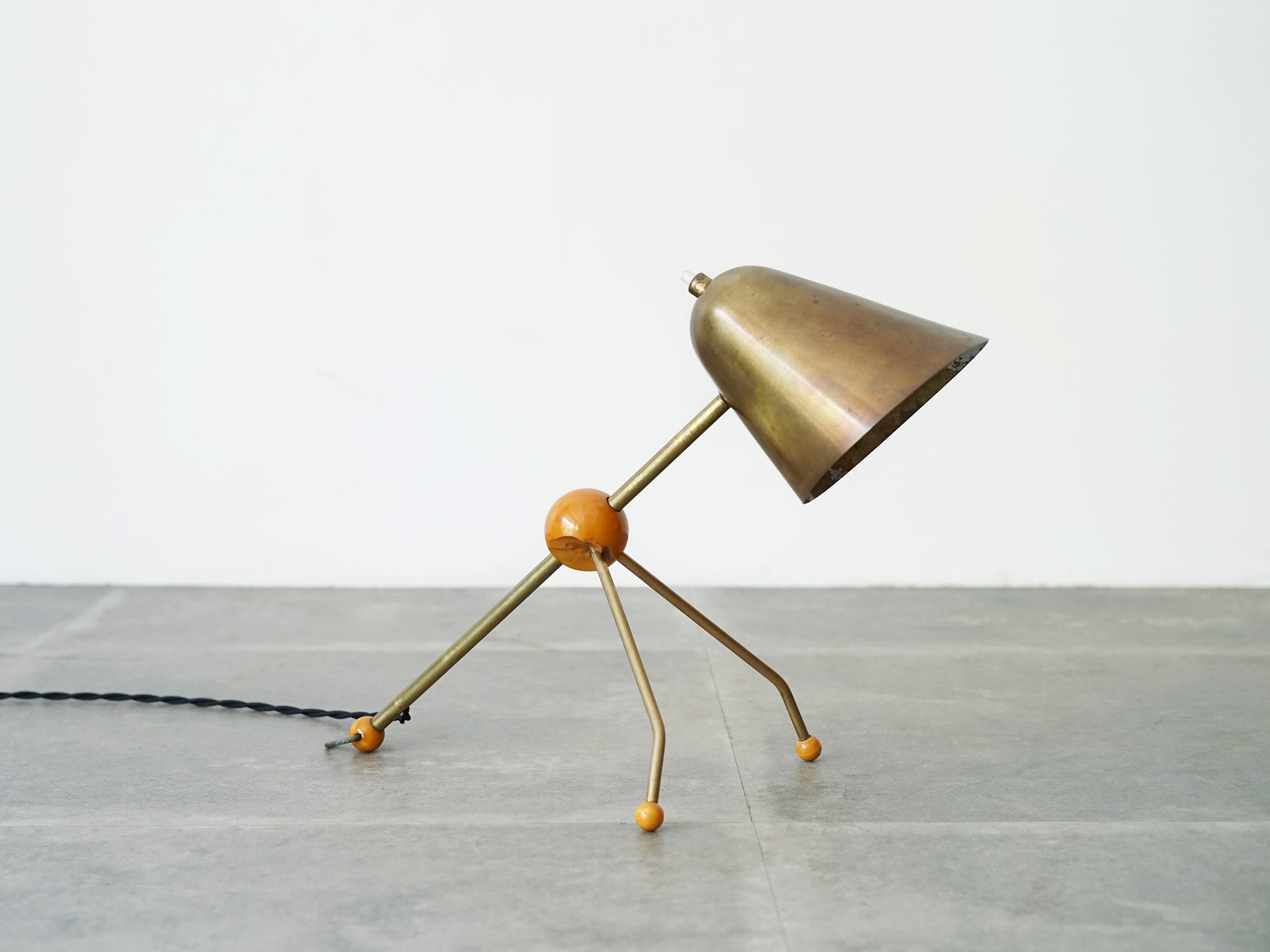 真鍮製ヴィンテージランプ 1950年代製 Jacques Biny ジャックビニー