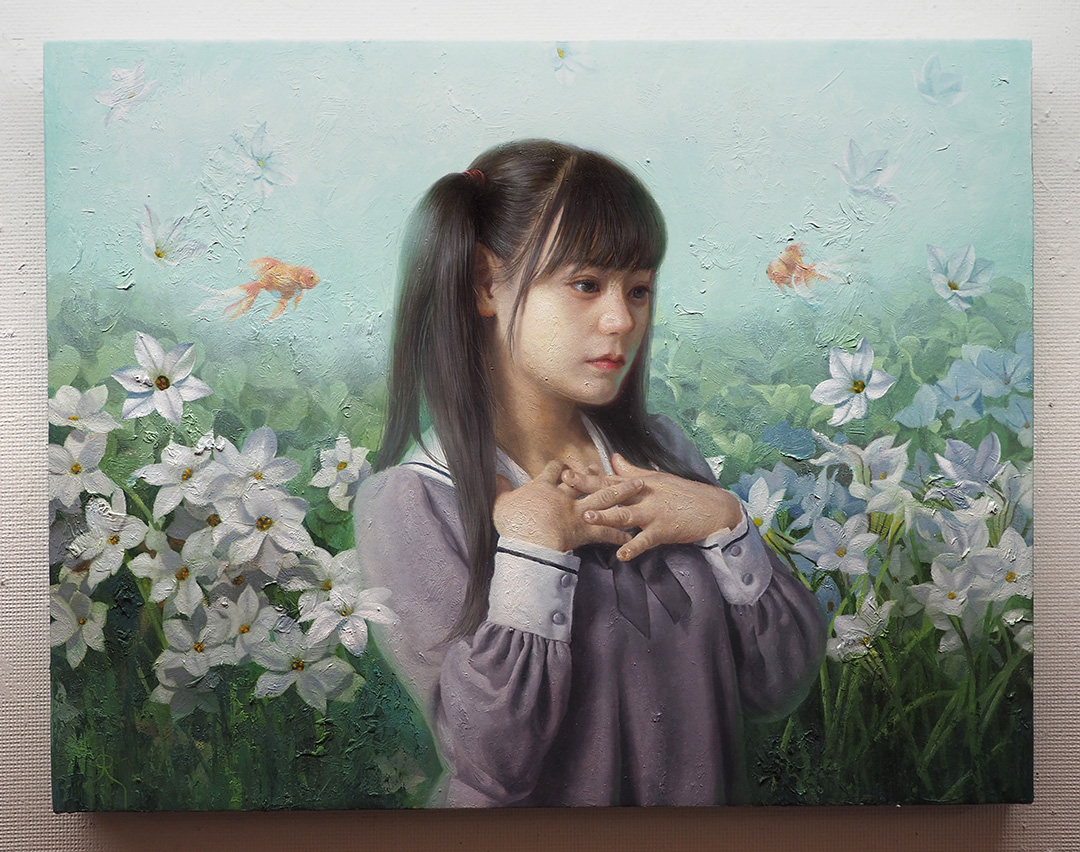 白い花降る世界で（湛_a_ 道標）」平林孝央 | ギャラリー枝香庵