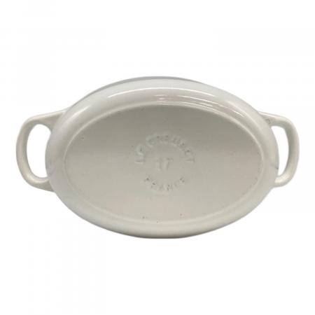 美品】LE CREUSET ココット オーバル ホワイト 17cm LE CREUSET
