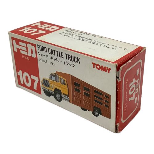 TOMY (トミー) トミカ NO.107 フォード キャトル トラック 赤箱 馬