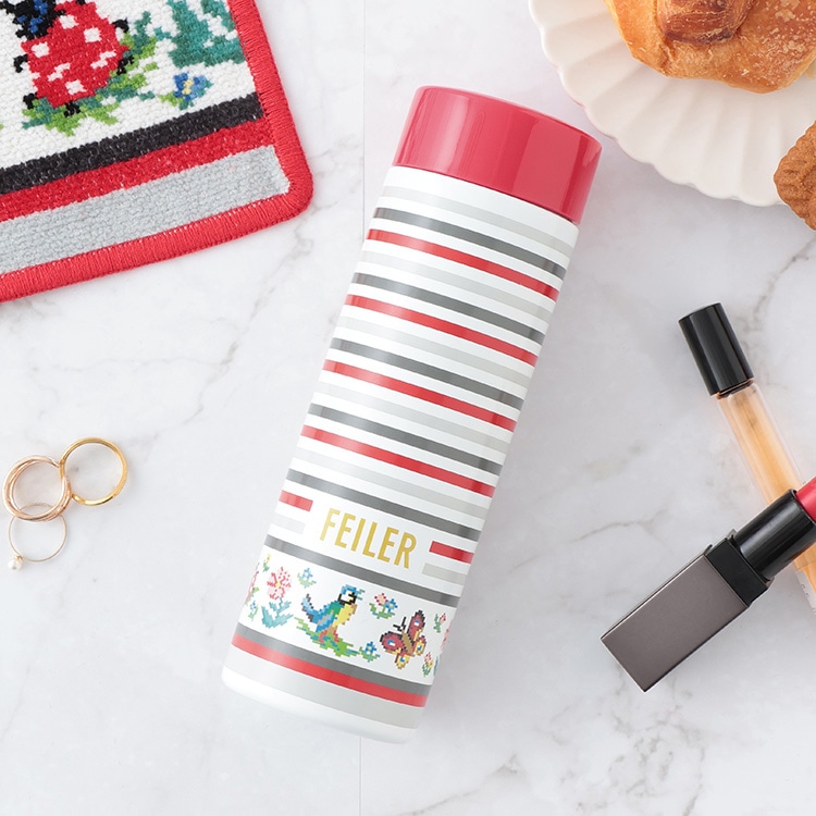 FEILER]JALオリジナル ハイジストライプ柄 軽量ステンレスボトル: JAL