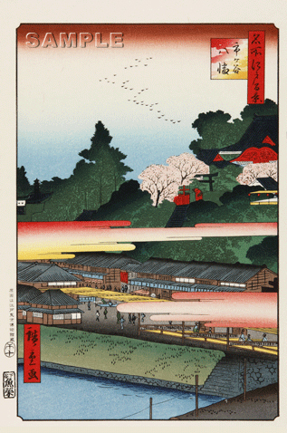 市ヶ谷八幡」（名所江戸百景） 歌川広重｜東京伝統木版画工芸協同組合