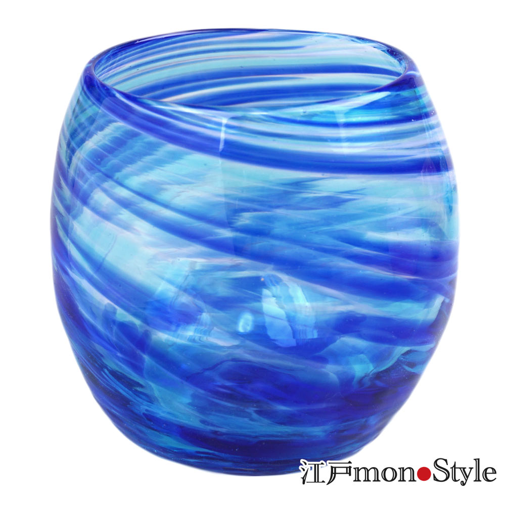 琉球ガラス】タルグラス(美ら海/マリンブルー)【メッセージ入れ可
