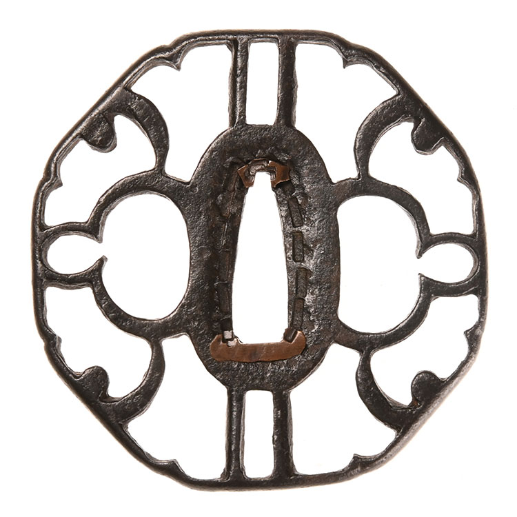 尾張 左右重紋巴定木透鍔/鐔 特別保存刀装具 ｜日本刀販売は永楽堂