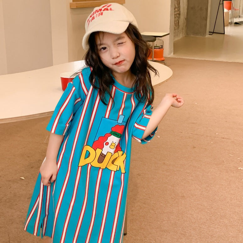 80-140】ポッププリントTシャツワンピース｜ELMO-こども服エルモ