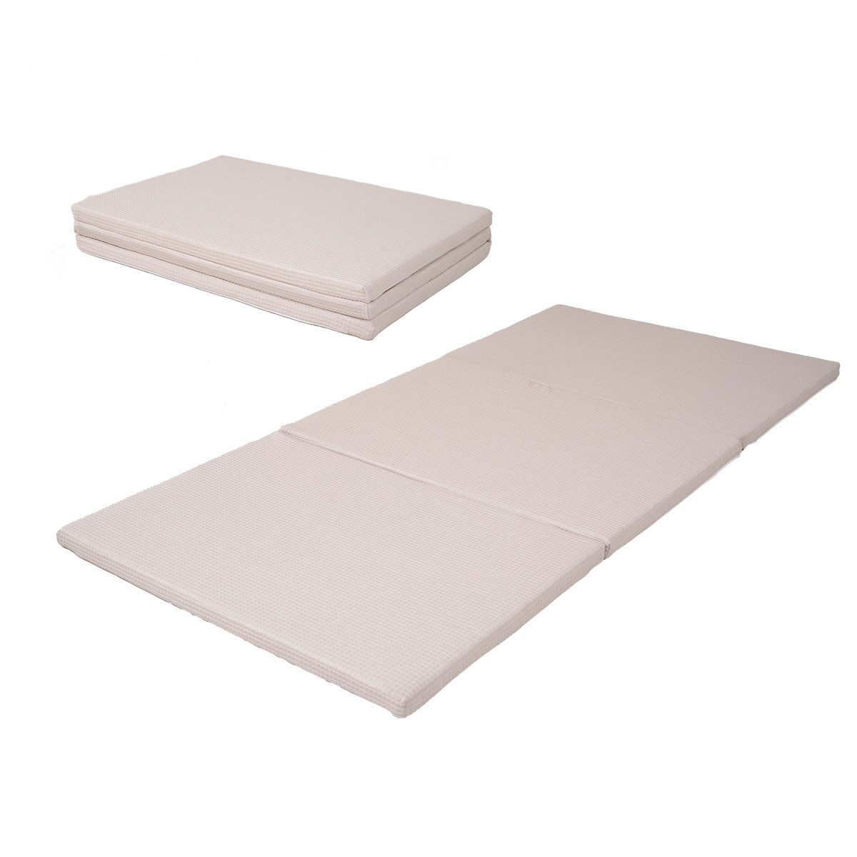 三つ折りマットレス シングル 3D構造体 高反発 ファイバー 丸洗い