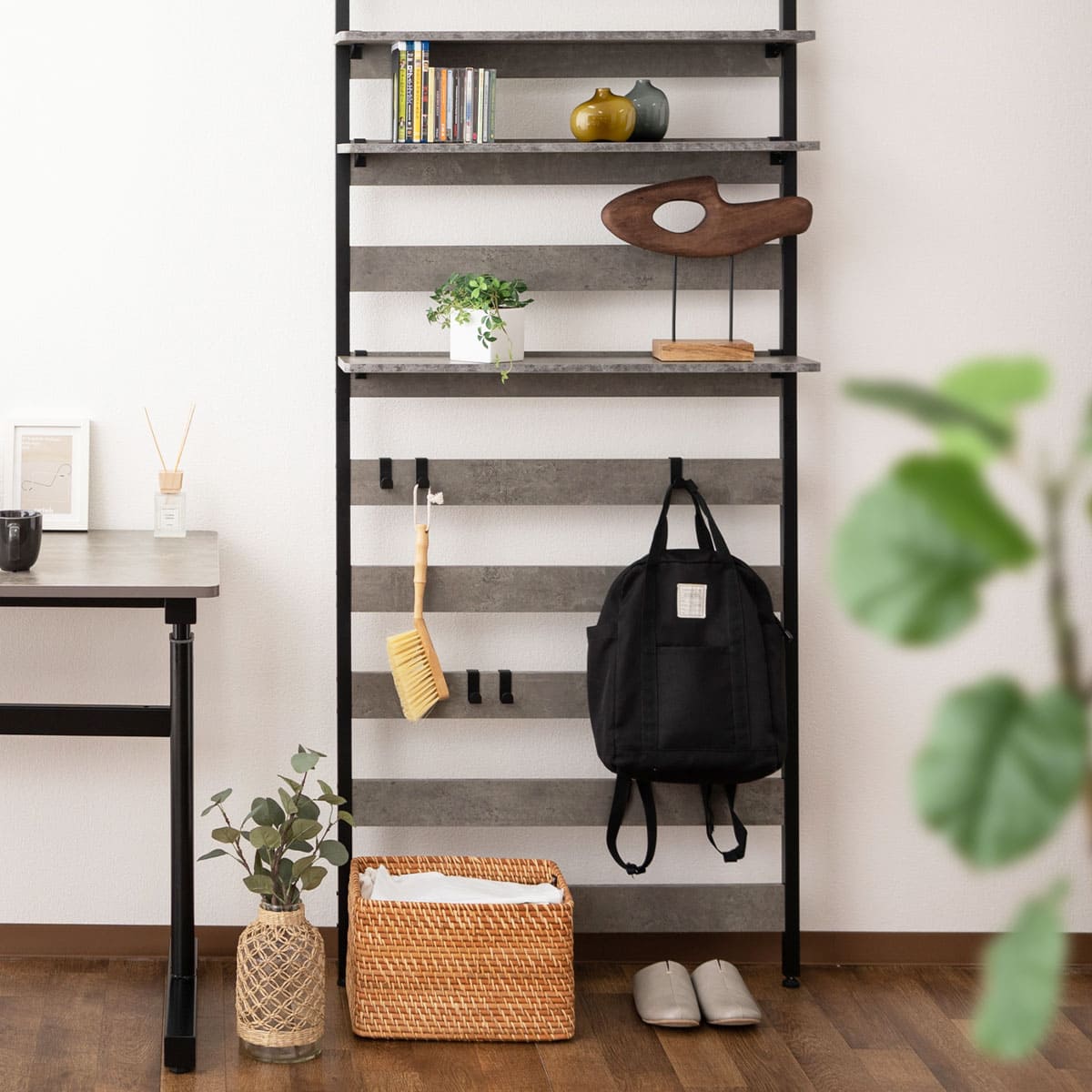 HEIM】 ウォールラック つっぱり収納 幅60 幅80 ディスプレイ 壁収納