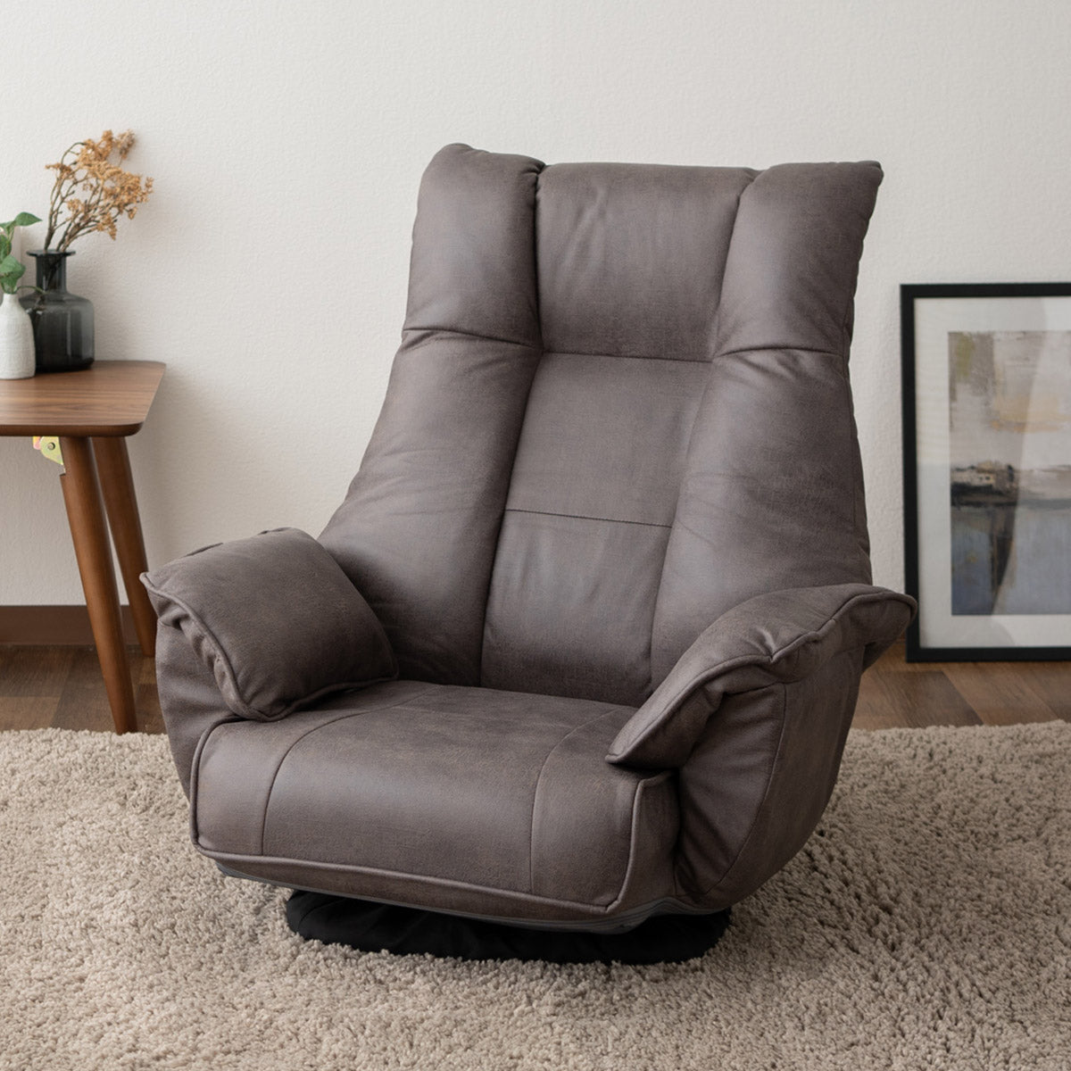 回転座椅子 リクライニングチェア ポケットコイル 座椅子 ソファ 1人用