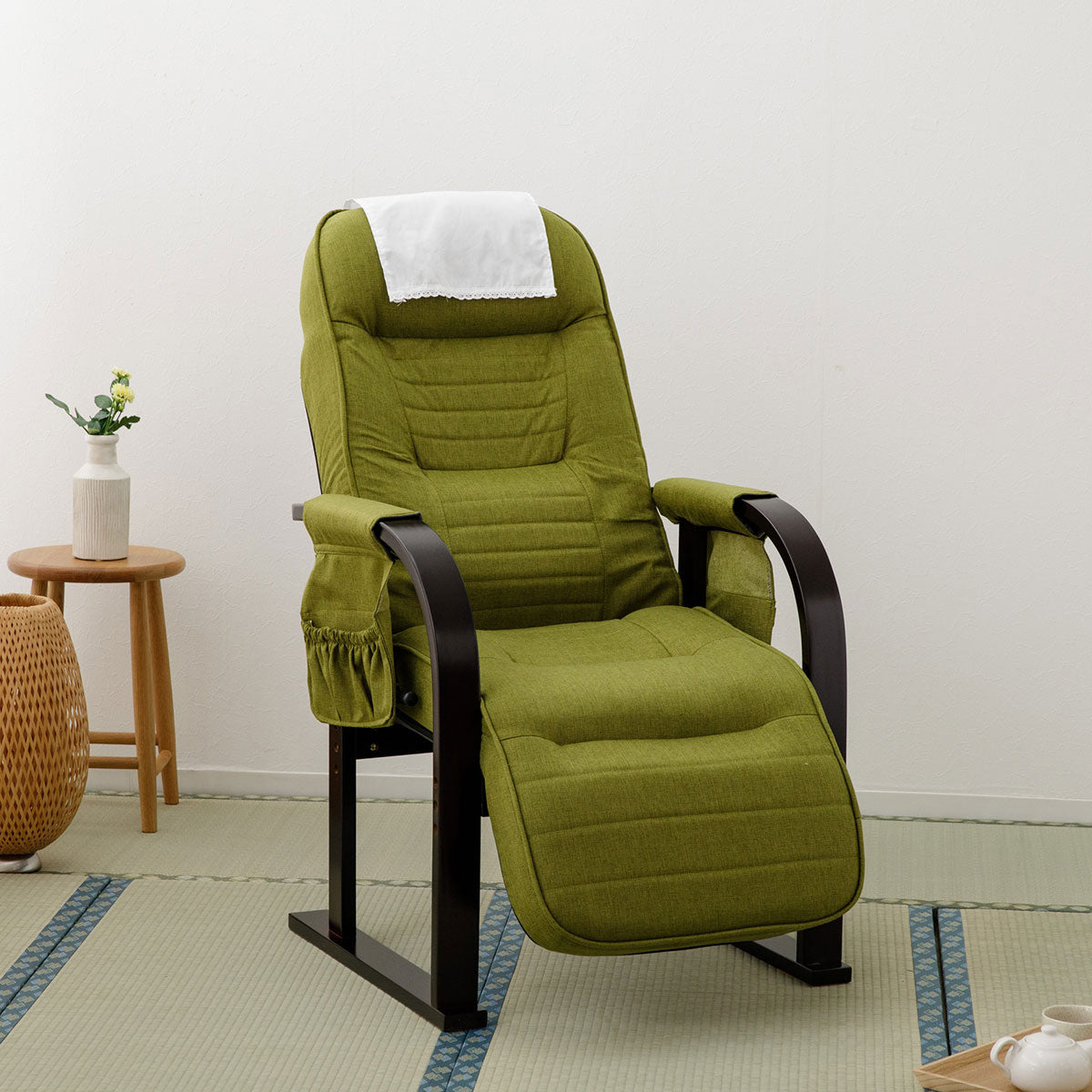 組立不要 すぐに使える高座椅子 「きらく」 角度が変えられる