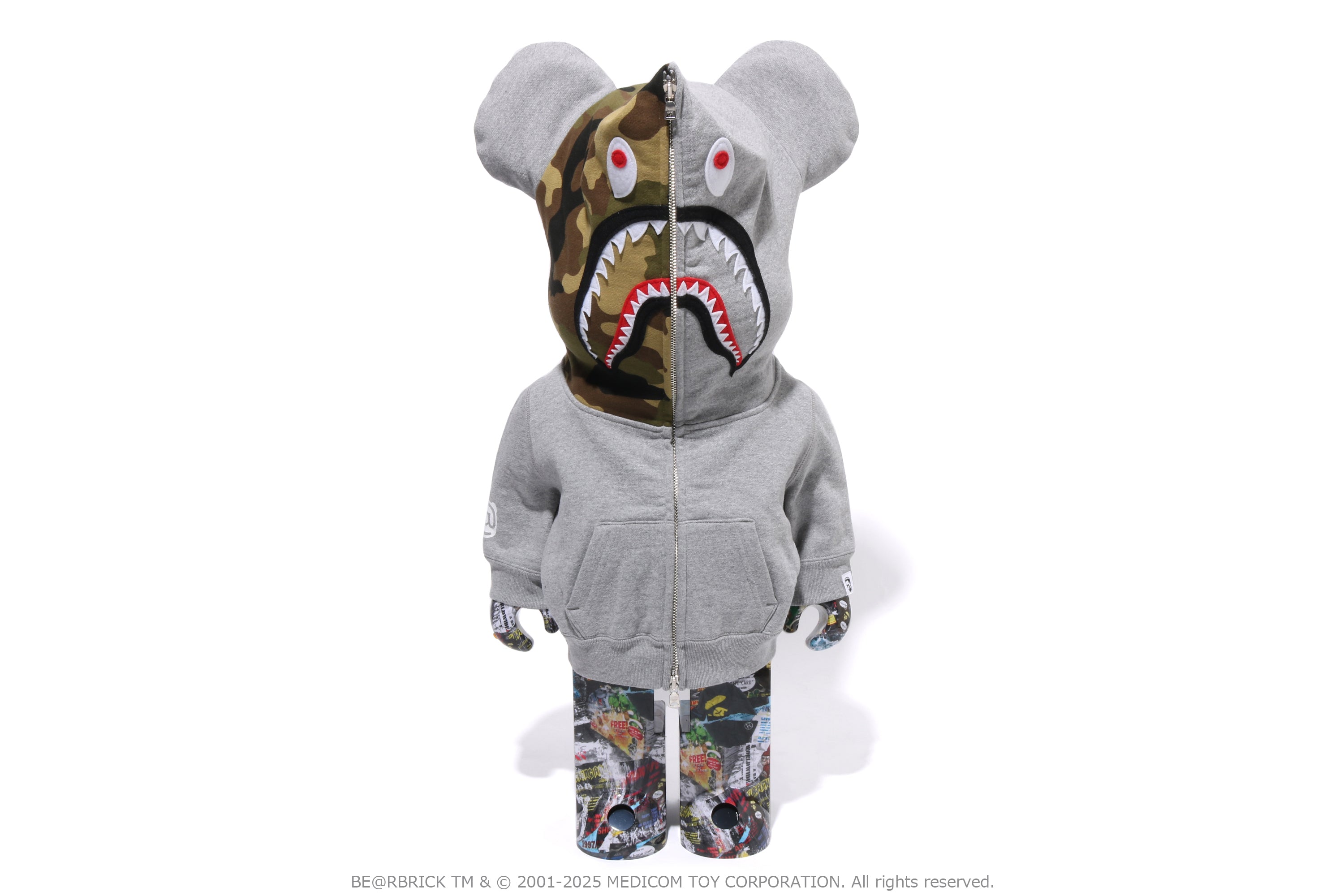 SHARK HOODIE BE@RBRICK 1000% – eu.bape.com