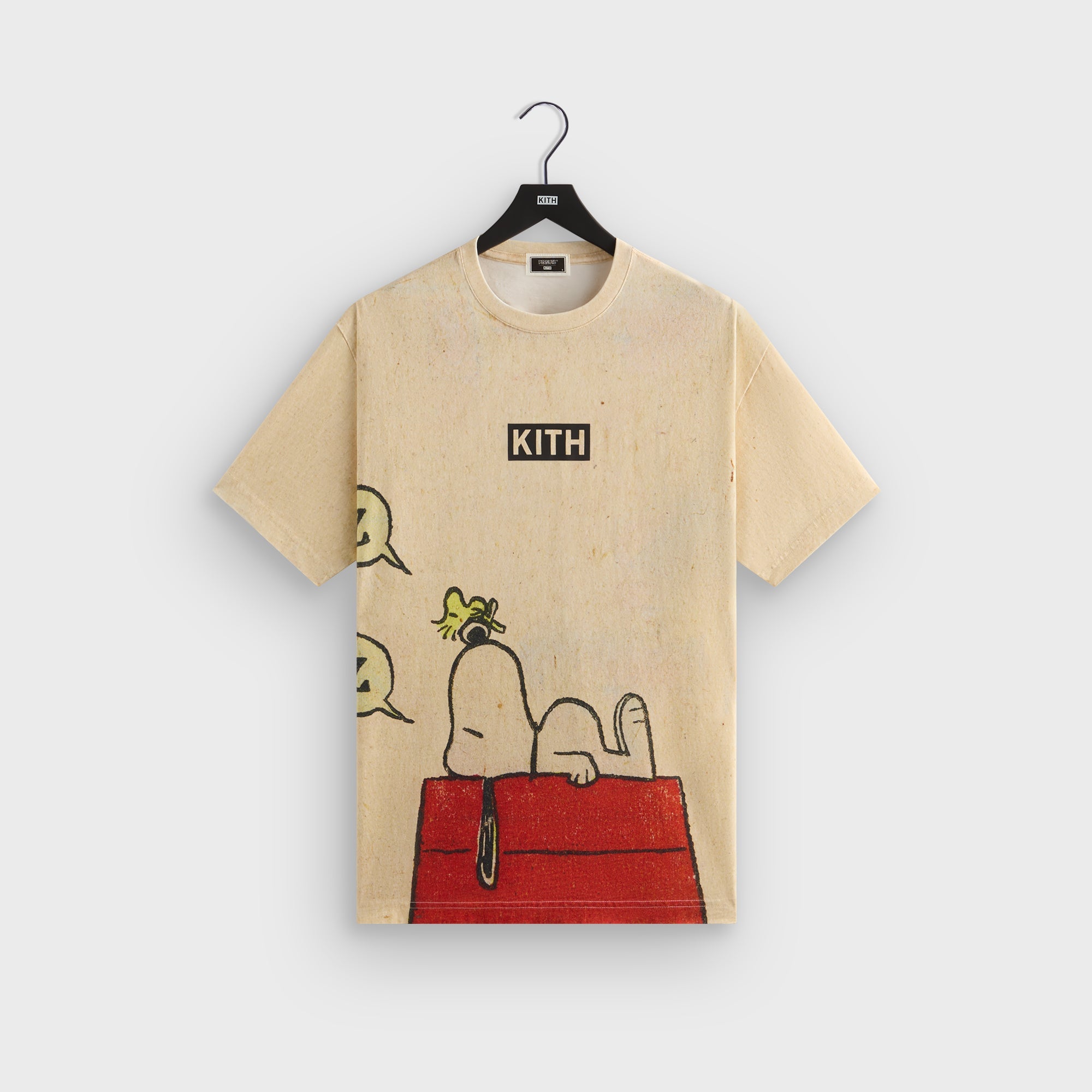 Kith for Peanuts Sleeping Doghouse Comic Vintage Tee - Sandrift