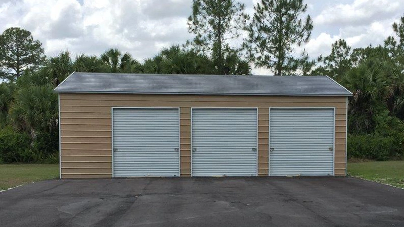 24x35 Florida 3 Car Steel Garage | Metal Garage Kits | Shop FL Prices