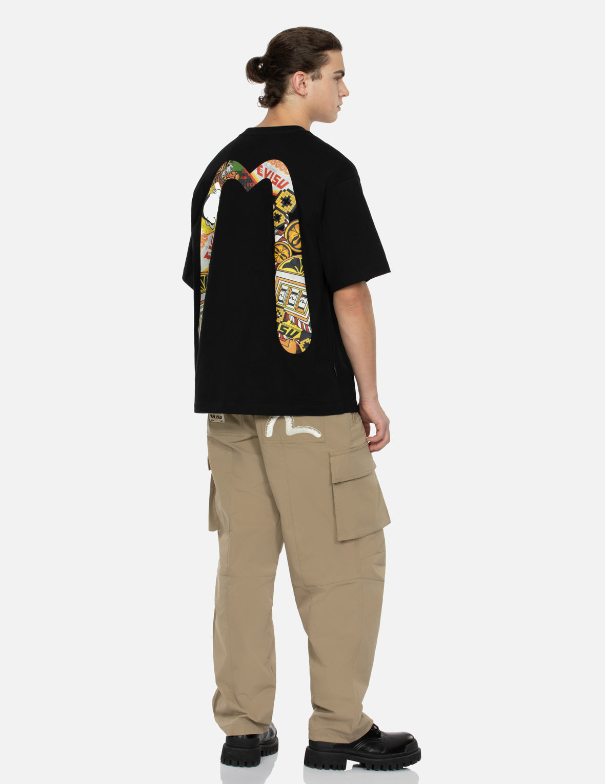 ラッキースロットマシンの大黒プリントリラックスフィットTシャツ – EVISU