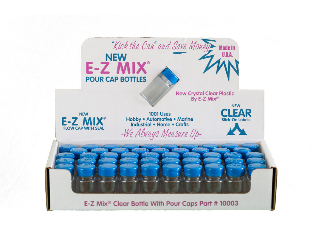 CLEAR 2 OZ. E-Z POUR TOUCH-UP BOTTLE - E-Z MIX
