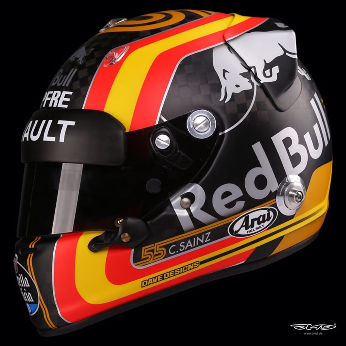 カルロス・サインツ、ルノー移籍でヘルメットのカラーリングを変更