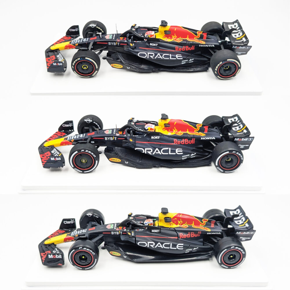 ミニカー格付けチェック レッドブルRB19 ミニチャンプスvsスパークvs