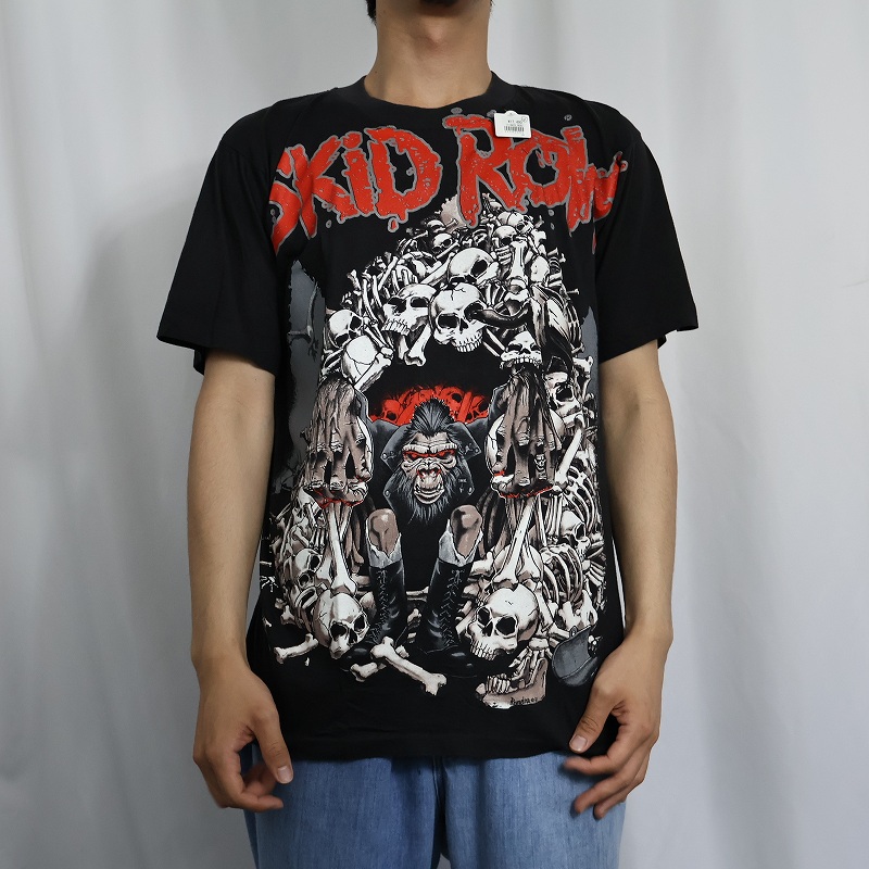 90s 90年代 スキッド・ロウ バンT 音楽 ミュージック 黒 ブラック 半袖