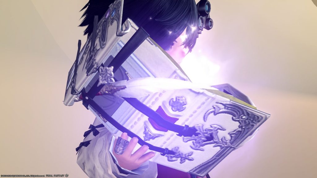 The second stage of scholar Zodiac Weapon, the glowing white magic