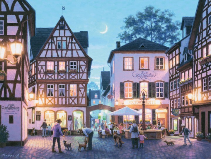 笹倉鉄平「原画」展～犬がいる風景・猫のいる風景～」が、2016年4月8日