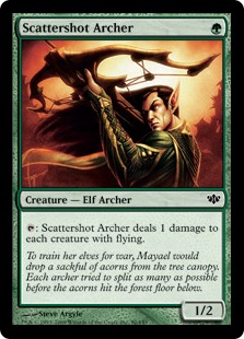 Foil】《散弾の射手/Scattershot Archer》[CON] 緑C | 日本最大級 MTG