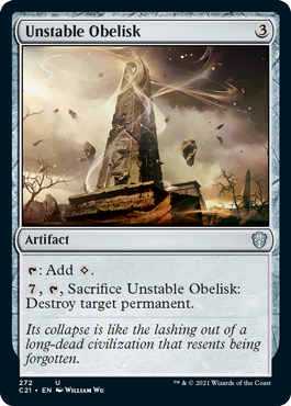 不安定なオベリスク/Unstable Obelisk》[C18] 茶U | 日本最大級 MTG