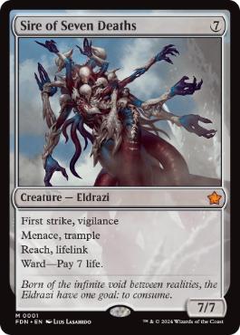 Foil】(292)□ボーダーレス□《七つの死の種父/Sire of Seven Deaths