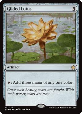Foil】(725)《金粉の水蓮/Gilded Lotus》[FDN] 茶R | 日本最大級 MTG