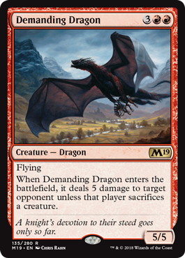 厄介なドラゴン/Demanding Dragon》[M19] 赤R | 日本最大級 MTG通販
