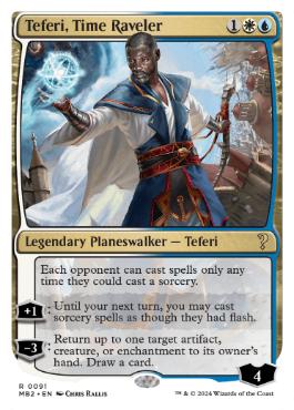 Foil】《時を解す者、テフェリー/Teferi, Time Raveler》[WAR] 金R