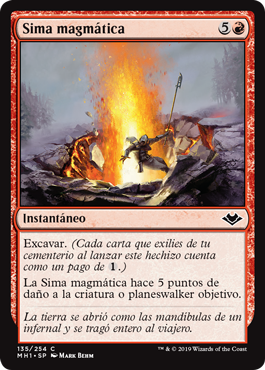 135)《マグマの陥没孔/Magmatic Sinkhole》[MH1] 赤C | 日本最大級 MTG