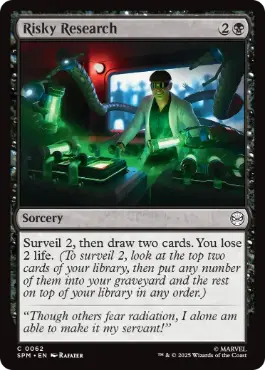Foil】(062)《危うい研究/Risky Research》[SPM] 黒C | 日本最大級 MTG