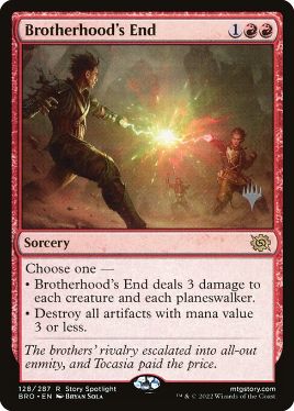 128)《兄弟仲の終焉/Brotherhood's End》[BRO] 赤R | 日本最大級 MTG