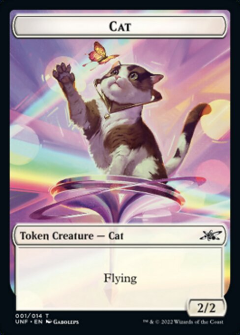 001)《猫トークン/Cat Token》[UNF] 白 | 日本最大級 MTG通販サイト