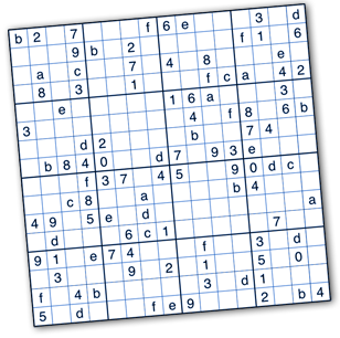 Hexadecimal Sudoku Puzzles by Krazydad