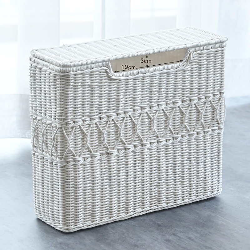 GK846WW ホワイトラタン トイレットペーパー収納バスケット | 【SR-net