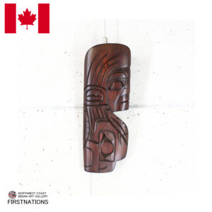 木彫刻 カービング タペストリー 壁掛け トーテムポールカナダ 先住民