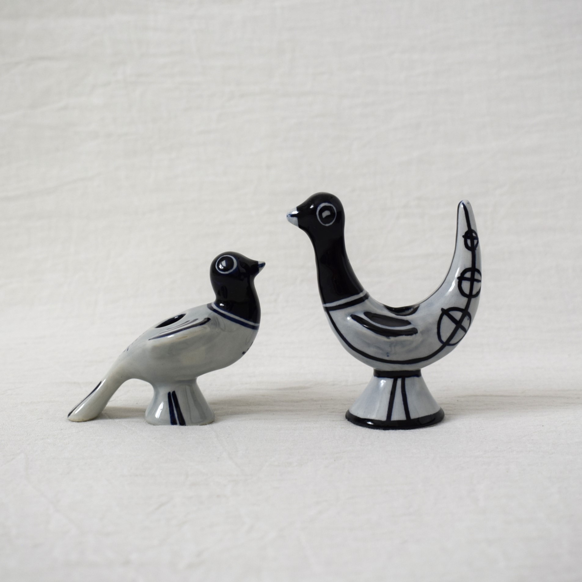 二羽の鳥のオブジェ / キャンドルスタンド / Soholm・スーホルム